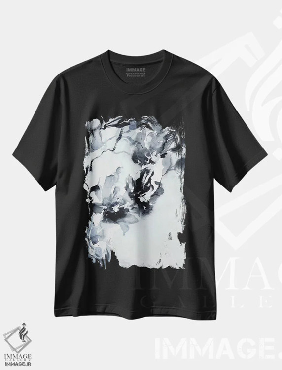 تیشرت مشکی طرح دار لحظات ۲ اثر لسیا بینکین | immage.ir