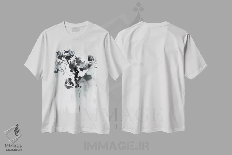 تیشرت سفید طرح دار لحظات ۱ اثر لسیا بینکین | immage.ir
