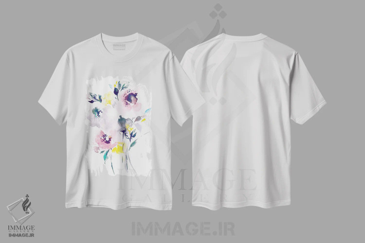 تیشرت سفید طرح دار جسی، هنر فاخر معاصر اثر لسیا بینکین | فروشگاه ایماژ