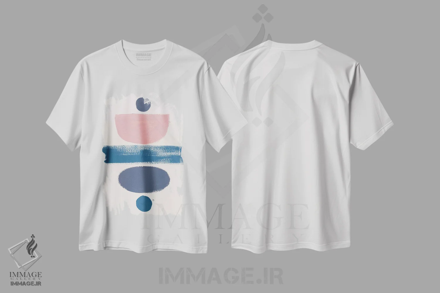 تیشرت سفید طرح دار تعادل اثر لسیا بینکین | immage.ir