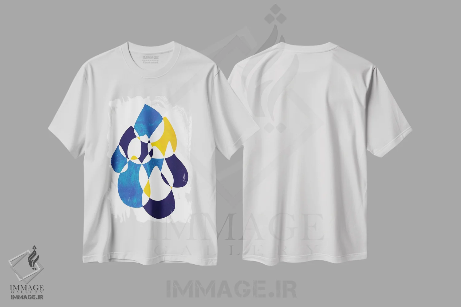 تیشرت سفید طرح دار قطره های خورشید اثر لسیا بینکین | immage.ir
