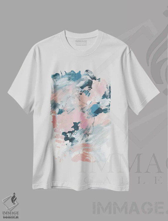 تیشرت سفید طرح دار انگیزش اثر لسیا بینکین | فروشگاه ایماژ