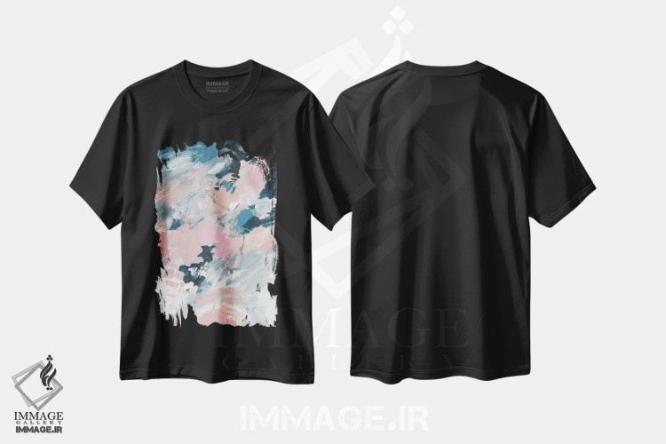 تیشرت مشکی طرح دار انگیزش اثر لسیا بینکین | immage.ir