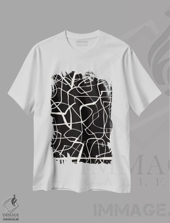 تیشرت سفید طرح دار اشتباه اثر لسیا بینکین | فروشگاه ایماژ