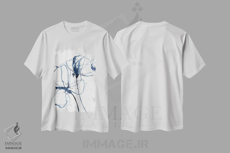 تیشرت سفید طرح دار سبک و آسان، تزئینی اثر لسیا بینکین | immage.ir