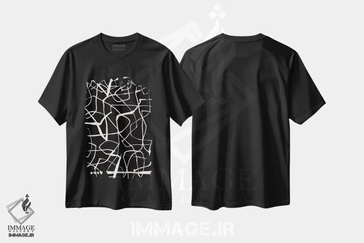 تیشرت مشکی طرح دار اشتباه اثر لسیا بینکین | immage.ir