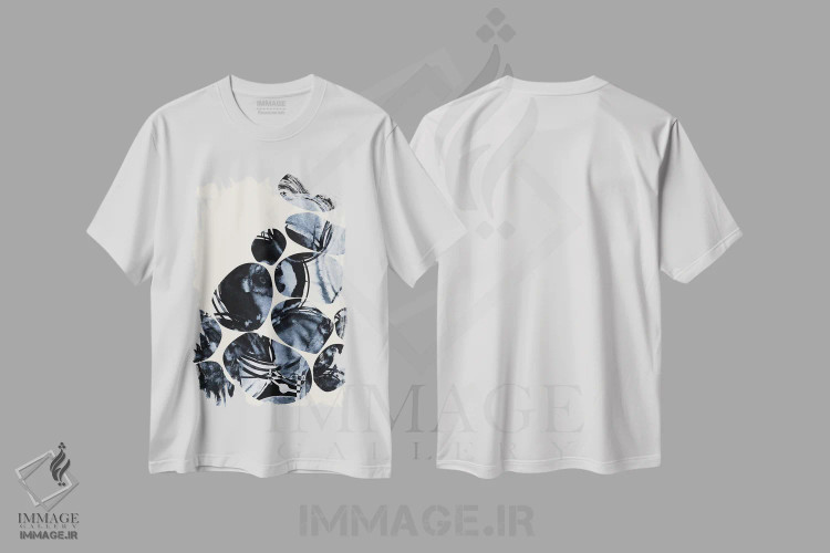 تیشرت سفید طرح دار کنار رودخانه اثر لسیا بینکین | immage.ir