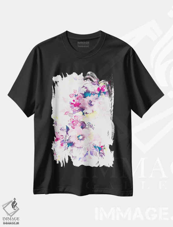 تیشرت مشکی طرح دار بهار، دکور معاصر اثر لسیا بینکین | immage.ir