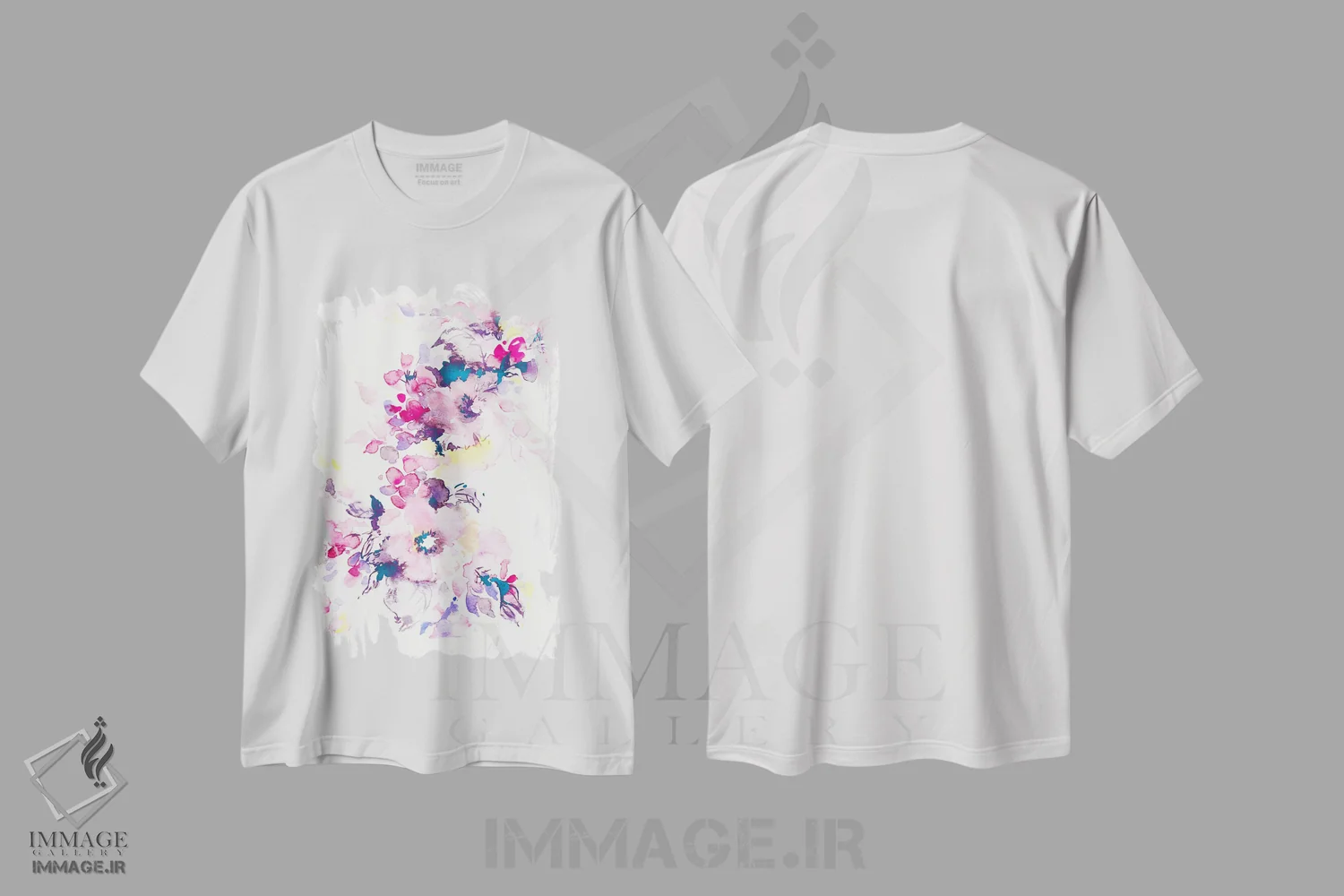 تیشرت سفید طرح دار بهار، دکور معاصر اثر لسیا بینکین | فروشگاه ایماژ