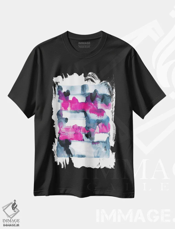 تیشرت مشکی طرح دار غروب اثر لسیا بینکین | فروشگاه ایماژ