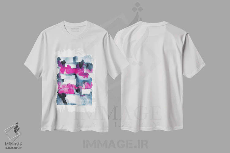 تیشرت سفید طرح دار غروب اثر لسیا بینکین | immage.ir