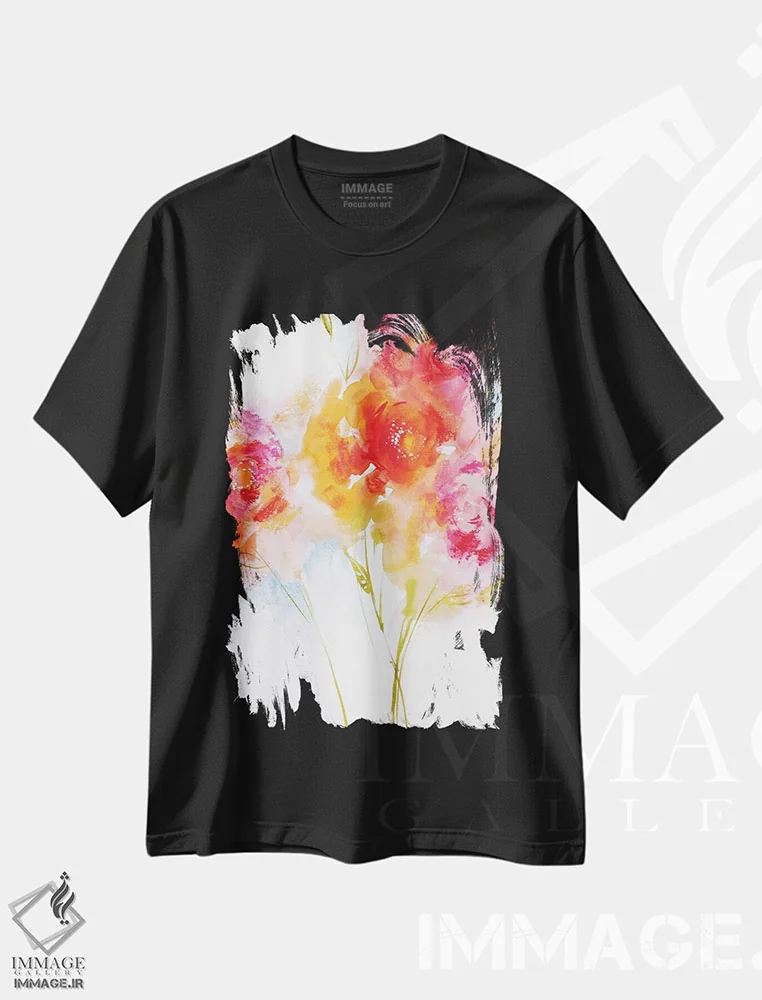 تیشرت مشکی طرح دار اوت II، دکور معاصر اثر لسیا بینکین | فروشگاه ایماژ