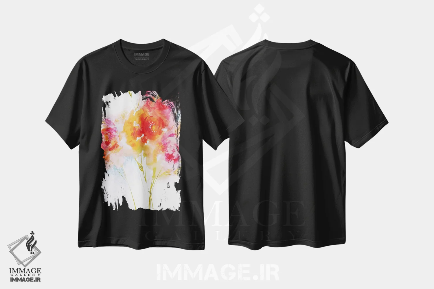 تیشرت مشکی طرح دار اوت II، دکور معاصر اثر لسیا بینکین | فروشگاه ایماژ