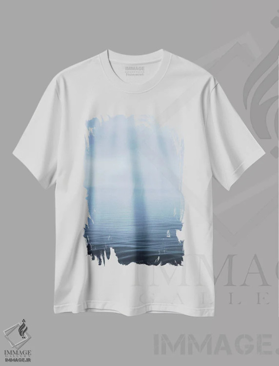 تیشرت سفید طرح دار نسیم آرام ۲، مدیوم اثر لنا وایسبک | immage.ir