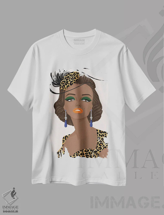 تیشرت سفید طرح دار لئوپارد مدرن مارلین، هنر آمریکایی آفریقایی تبار اثر لا فَم ژوژو | immage.ir