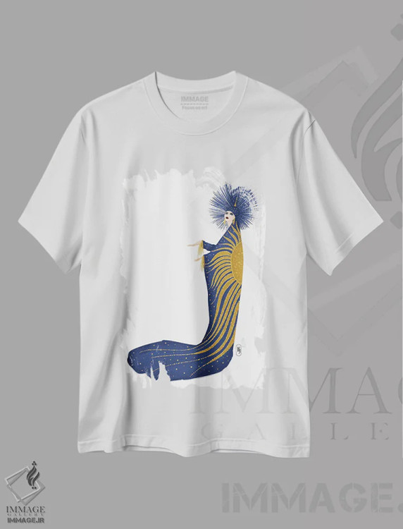 تیشرت سفید طرح دار اسرارآمیز، مدیوم اثر لا فَم ژوژو | immage.ir
