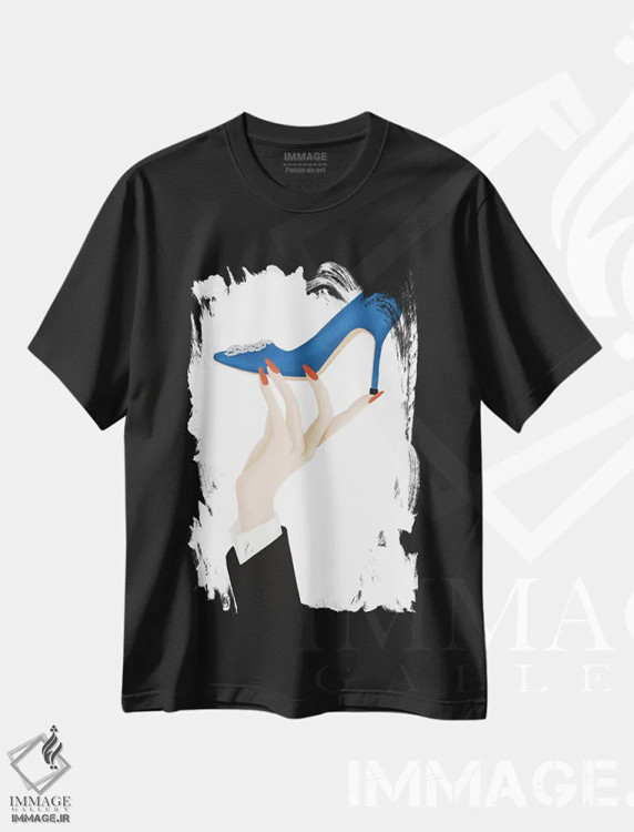 تیشرت مشکی طرح دار مانولو، تزئینی اثر لا فَم ژوژو | immage.ir
