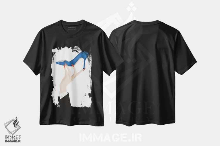تیشرت مشکی طرح دار مانولو، تزئینی اثر لا فَم ژوژو | immage.ir