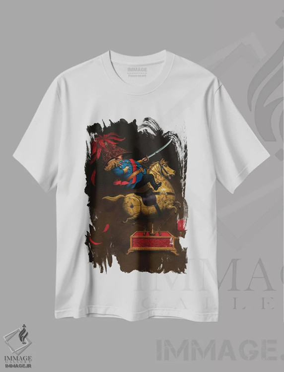 تیشرت سفید طرح دار از رهبر پیروی کن، دکوراسیون جایگزین اثر لیزا فالکن سترن | فروشگاه ایماژ