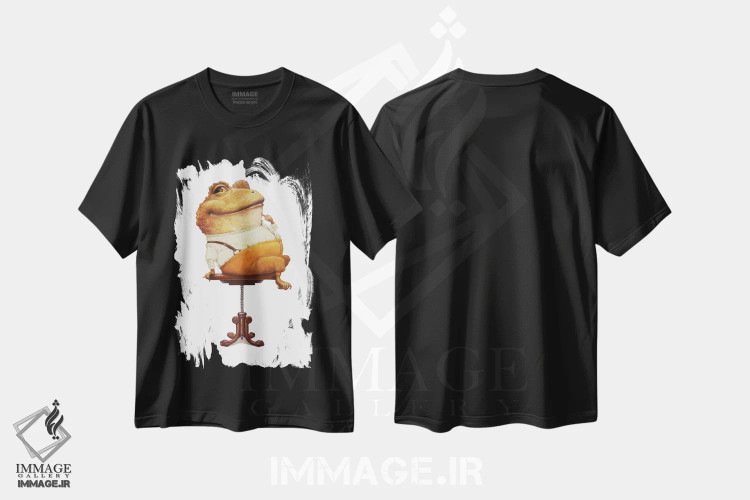 تیشرت مشکی طرح دار قارچ قارچ نما، هنر فاخر معاصر اثر لیزا فالکن سترن | immage.ir