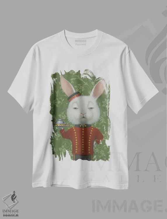 تیشرت سفید طرح دار بل هوپ، هنر فاخر معاصر اثر لیزا فالکن سترن | فروشگاه ایماژ