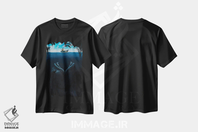 تیشرت مشکی طرح دار صیـد روز، هنر فاخر معاصر اثر لیزا فالکن سترن | immage.ir