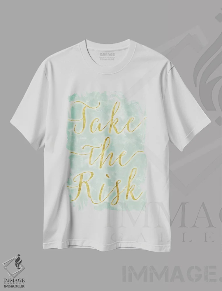 تیشرت سفید طرح دار ریسک کن، هنر دیجیتال اثر فایو بای فایو کالکتیو | immage.ir