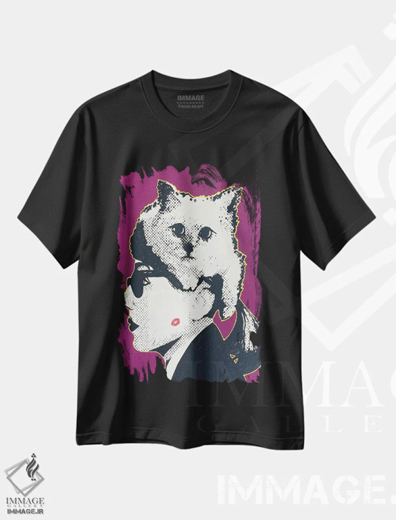 تیشرت مشکی طرح دار شوپت، هنر فاخر معاصر اثر آلا گرانده | immage.ir