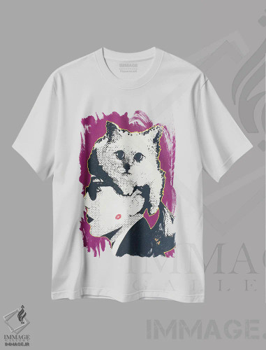 تیشرت سفید طرح دار شوپت، هنر فاخر معاصر اثر آلا گرانده | فروشگاه ایماژ