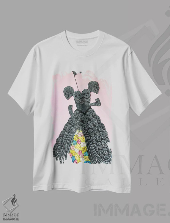 تیشرت سفید طرح دار قدرت زندگی، دکوراسیون جایگزین اثر آلا گرانده | immage.ir