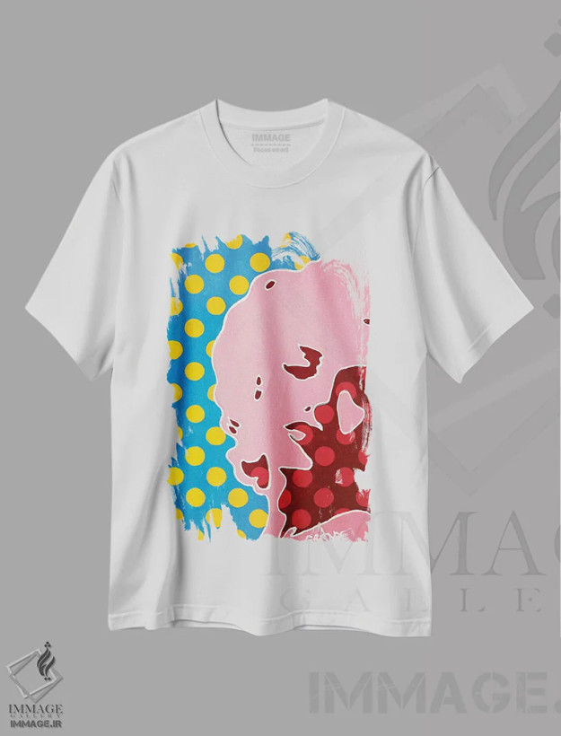 تیشرت سفید طرح دار شهوانیت، دکور معاصر اثر آلا گرانده | فروشگاه ایماژ
