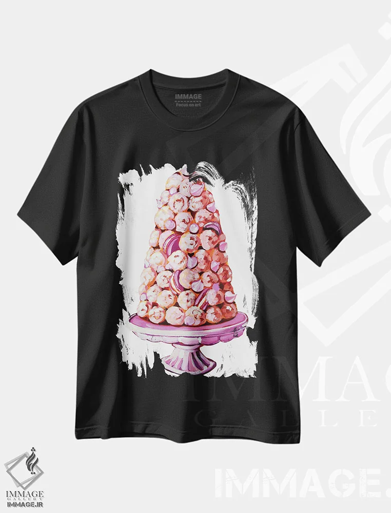 تیشرت مشکی طرح دار کروکمبوش، مدیوم اثر لورِل گرینفیلد | immage.ir