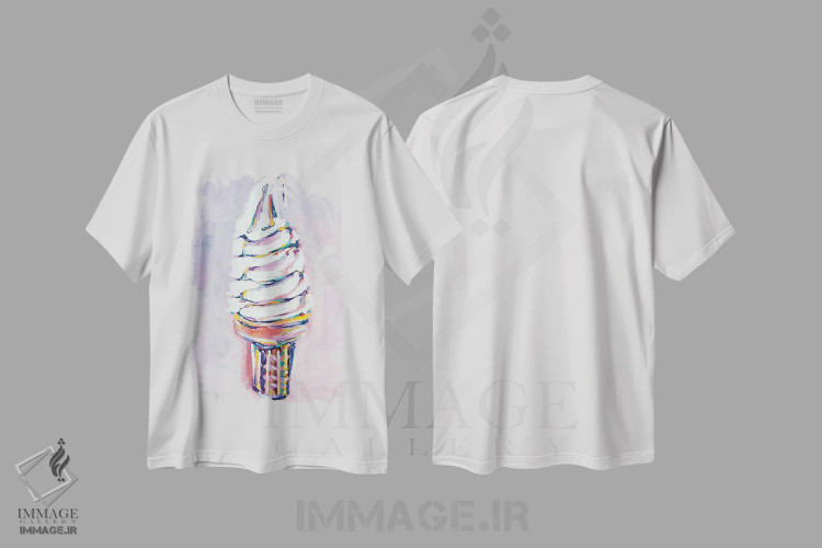 تیشرت سفید طرح دار تمام چیزی که می خواست بستنی بود، مدیوم اثر لورِل گرینفیلد | فروشگاه ایماژ