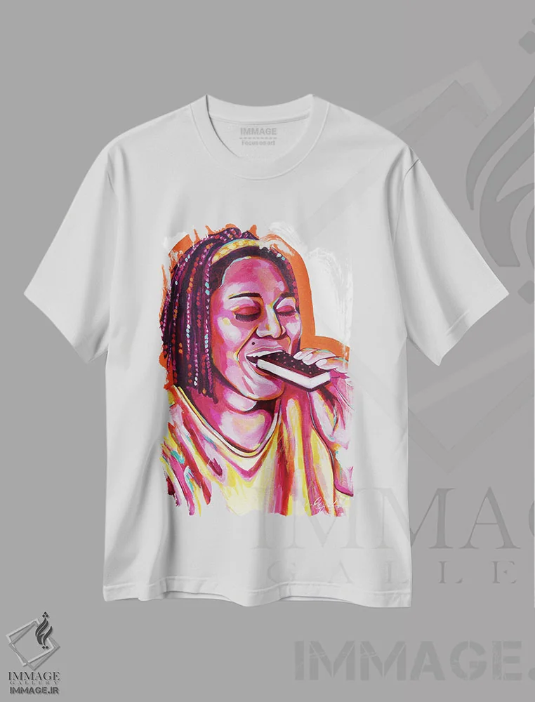تیشرت سفید طرح دار بستنی برای کورین، مدیوم اثر لورِل گرینفیلد | immage.ir