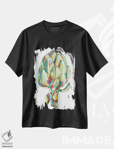 تیشرت مشکی طرح دار کنگر فرنگی سبز، مدیوم اثر لورِل گرینفیلد | فروشگاه ایماژ