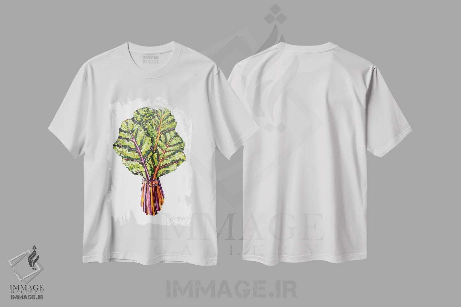 تیشرت سفید طرح دار برگ چغندر سوئیسی، مدیوم اثر لورِل گرینفیلد | immage.ir