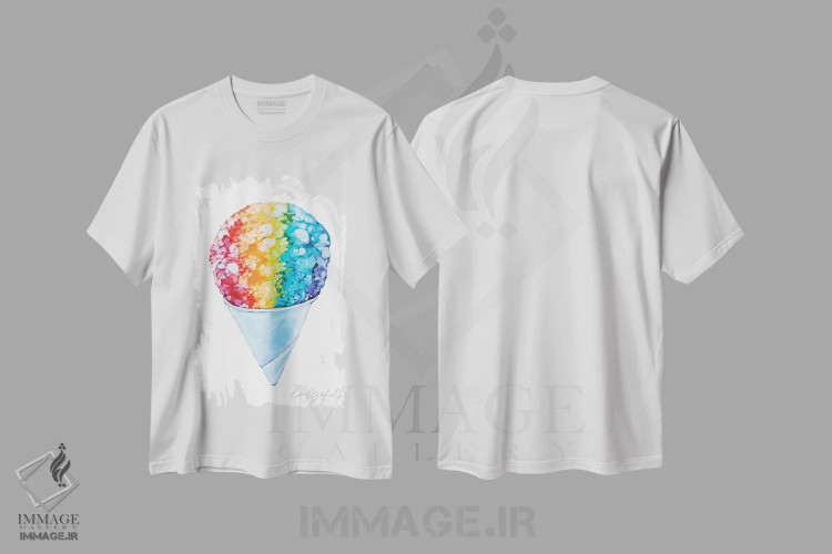 تیشرت سفید طرح دار یخ در بهشت، تزئینی اثر لورِل گرینفیلد | فروشگاه ایماژ
