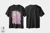 تیشرت مشکی طرح دار پودر رنگی با طعم میوه فروتی پبلز اثر لورِل گرینفیلد | فروشگاه ایماژ