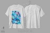 تیشرت سفید طرح دار تمشک آبی اثر لورِل گرینفیلد | فروشگاه ایماژ
