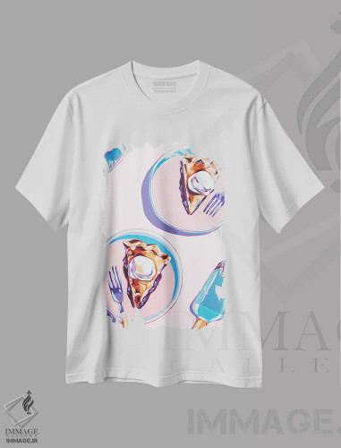 تیشرت سفید طرح دار دو برش پای بلوبری، تزئینی اثر لورِل گرینفیلد | فروشگاه ایماژ