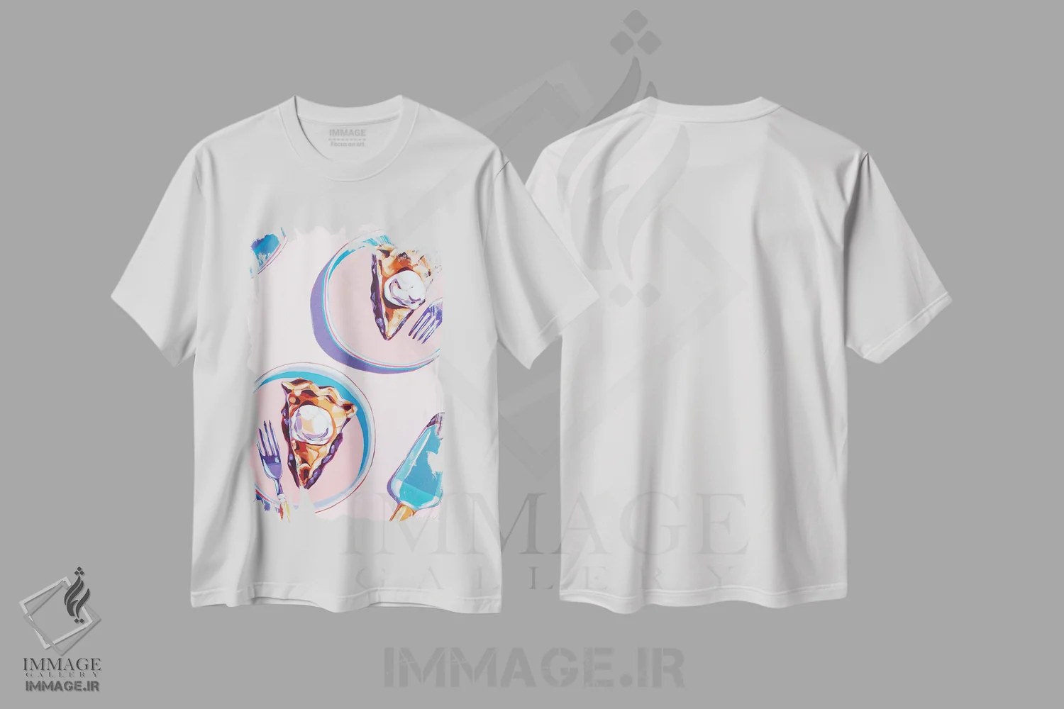 تیشرت سفید طرح دار دو برش پای بلوبری، تزئینی اثر لورِل گرینفیلد | فروشگاه ایماژ