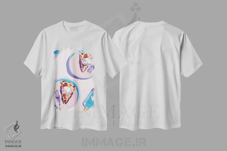 تیشرت سفید طرح دار دو برش پای بلوبری، تزئینی اثر لورِل گرینفیلد | فروشگاه ایماژ