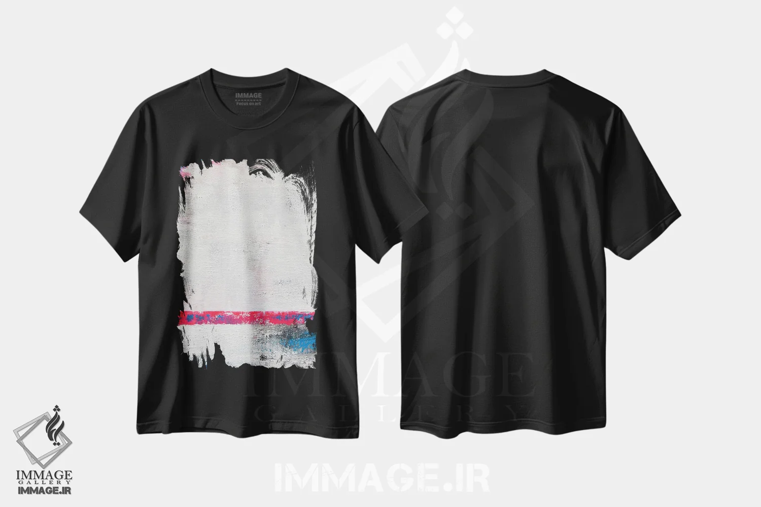 تیشرت مشکی طرح دار فراتر از افق اثر لئون گروسمن | immage.ir