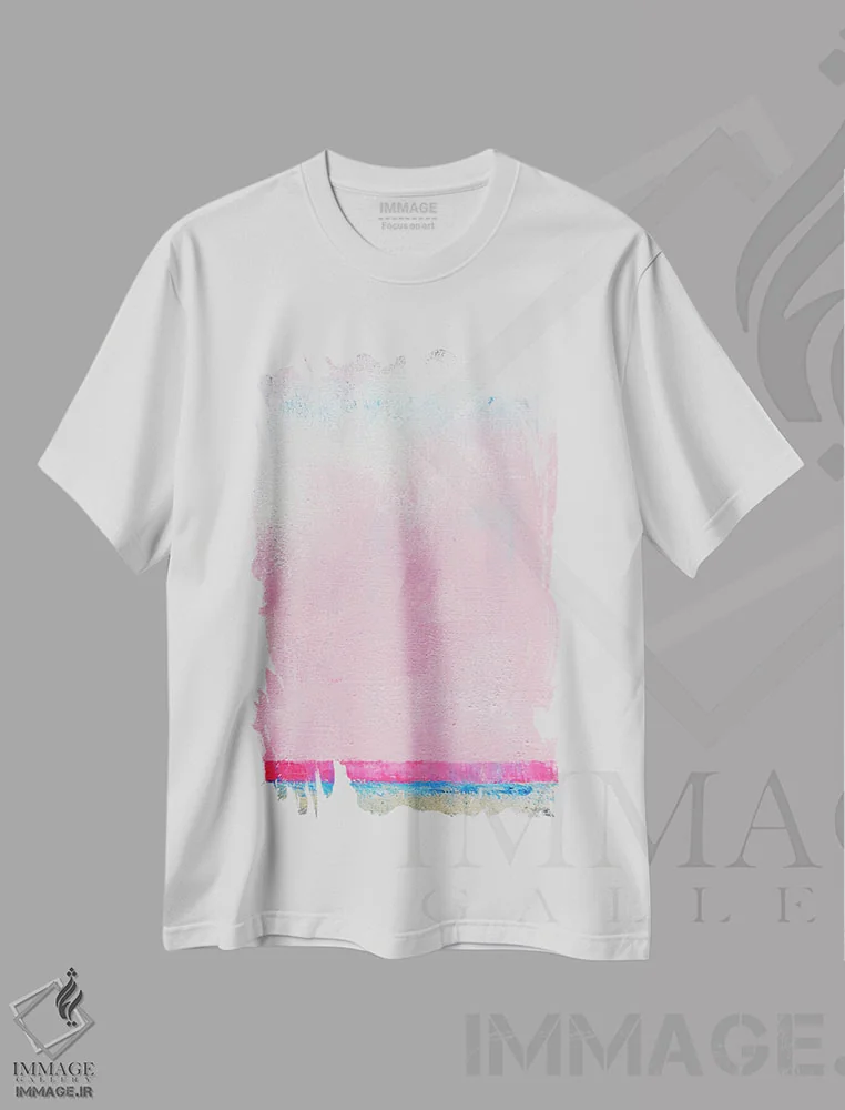 تیشرت سفید طرح دار پس از افق اثر لئون گروسمن | فروشگاه ایماژ