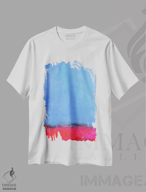 تیشرت سفید طرح دار پایان افق اثر لئون گروسمن | فروشگاه ایماژ