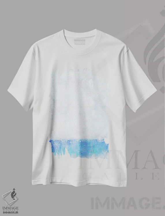 تیشرت سفید طرح دار آن قدر دور در آسمان اثر لئون گروسمن | immage.ir