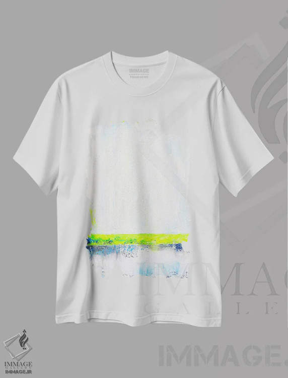تیشرت سفید طرح دار حبل الحیات اثر لئون گروسمن | immage.ir