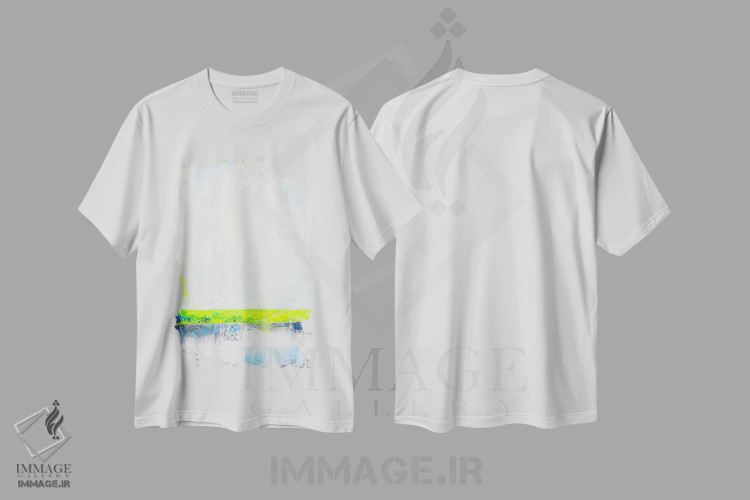 تیشرت سفید طرح دار حبل الحیات اثر لئون گروسمن | immage.ir