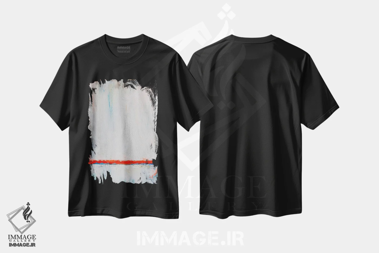 تیشرت مشکی طرح دار ورای اندیشه اثر لئون گروسمن | immage.ir