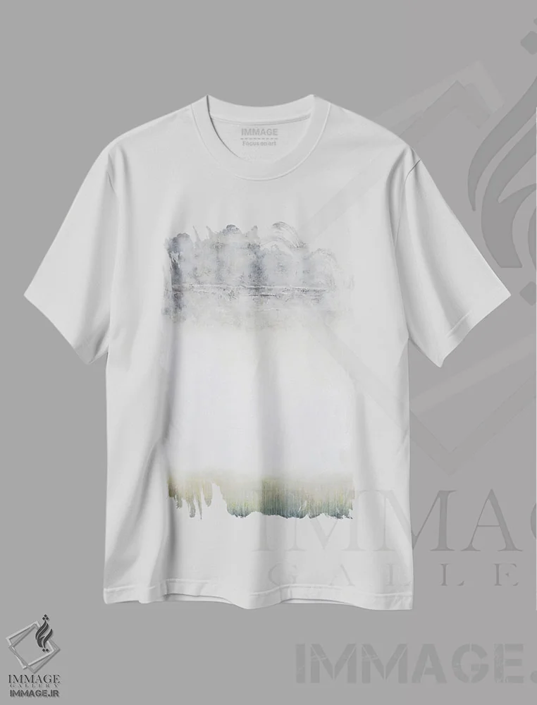 تیشرت سفید طرح دار دید درونی اثر لئون گروسمن | فروشگاه ایماژ